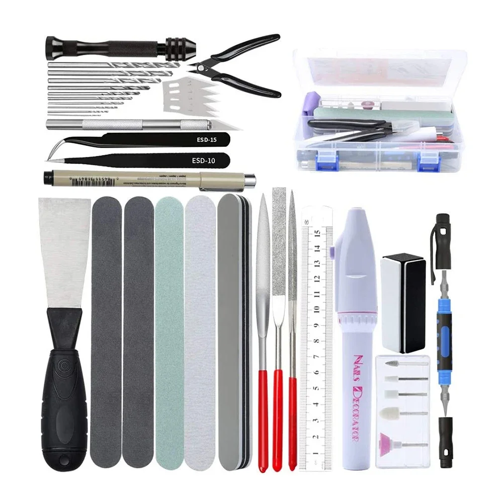Model Kit Tweezers - Juego de herramientas de construcción de