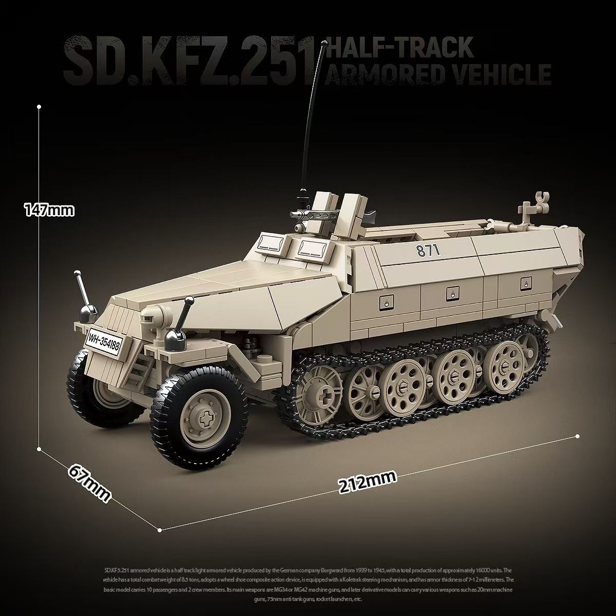 Quan Guan 100319 Sd.Kfz.251 Ve - Model Kit Armored Core reseña y precio