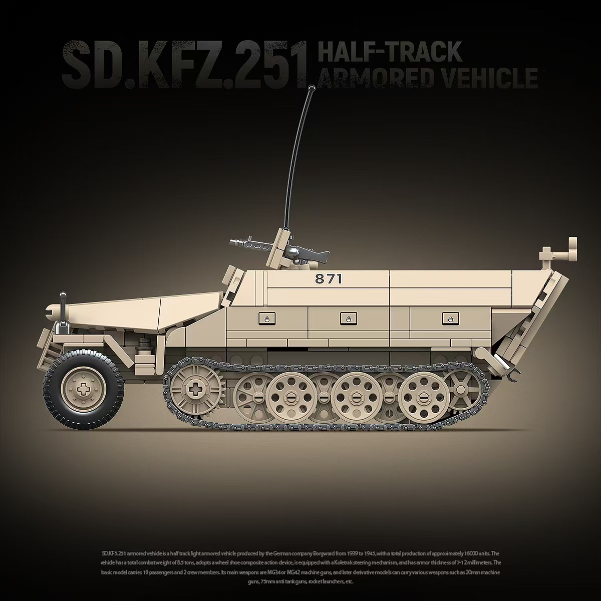 Quan Guan 100319 Sd.Kfz.251 Ve - Model Kit Armored Core reseña y precio