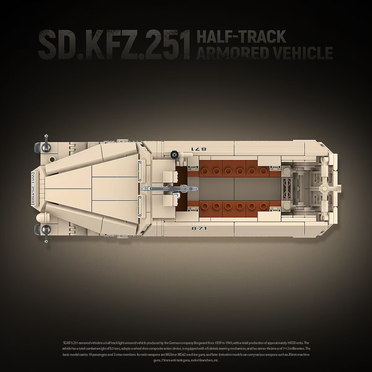 Quan Guan 100319 Sd.Kfz.251 Ve - Model Kit Armored Core reseña y precio