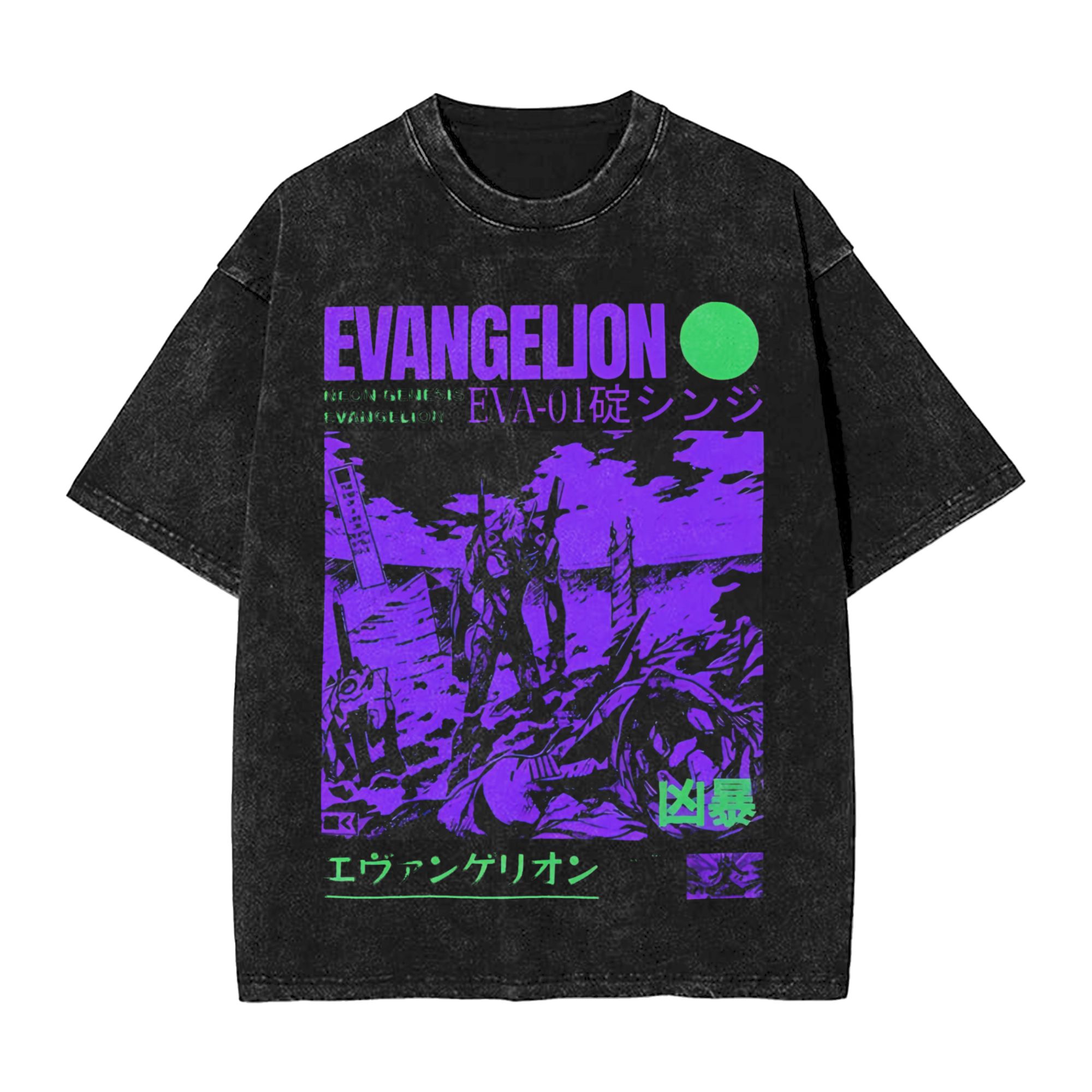 Camiseta Vintage Lavada EVA Un - Model Kit Evangelion reseña y precio